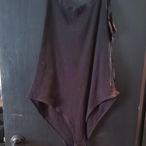 Black Ribbed Bodysuit